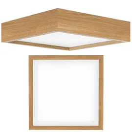 led wood Deckenlampe Holz 32x32 cm 20W 2000 lm 4000K Handgefertigte Deckenleuchte Wohnzimmer - Wohnzimmerlampe aus Eichenholz - LED Lampe Decke - Braun
