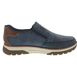 Rieker Slip-Ons Herren Blau/Cognac 43