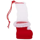 IDENA Nikolausstiefel beflockt rot/weiß 4x5x2,5cm