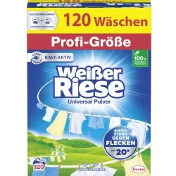 Weißer Riese Universal Pulver Vollwaschmittel WP12U , 6 kg - Packung, für ca. 120 Waschladungen