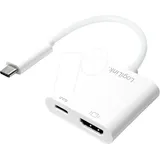 Logilink UA0257 USB / HDMI Adapter [1x USB-C® Stecker - 1x USB-C® Buchse, HDMI-Buchse] Weiß