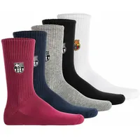 FC Barcelona 5er Pack Unisex Socken mehrfarbig 43-46
