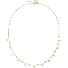 Smart Jewel Collier mit Zirkonia Silber 925 goldfarben