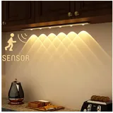 LED's light Unterbauleuchte 68cm 1,5W mit Bewegungssensor Akku USB-C RGB warmweiß kaltweiß Magnethalter - 2 Stück