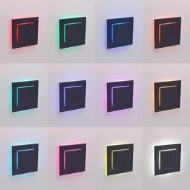 Longlife LED LED Treppenleuchte eckig schwarz - Lichtfarbe: Smart Tuya RGB CCT 3W - Lichtaust...