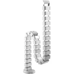 InLine Kabelkanal flexibel für höhenverstellbare Tische - 4 Kammern - grau