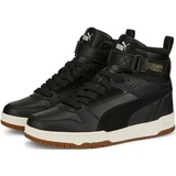 Puma RBD Game WTR Jr Sneaker, Black Black Team Gold, 37.5 EU