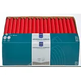 METRO Professional Tafelkerzen, Paraffin, Ø 21.5 x 18 cm, 6 Stunden Brenndauer, rot, 144 Stück,