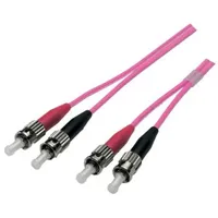 EFB O0348.5 Duplex Jumper ST-ST OM4, LSZH, erika violett,