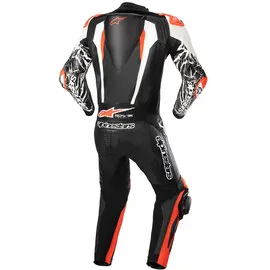 Alpinestars Racing Absolute V2 Lederkombi - Schwarz/Weiß/Neon-Rot / 48