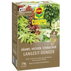 Compo Langzeit-Dünger für Bäume, Hecken, Sträucher 6 Monate Wirkung, 40m Hecke, 2kg