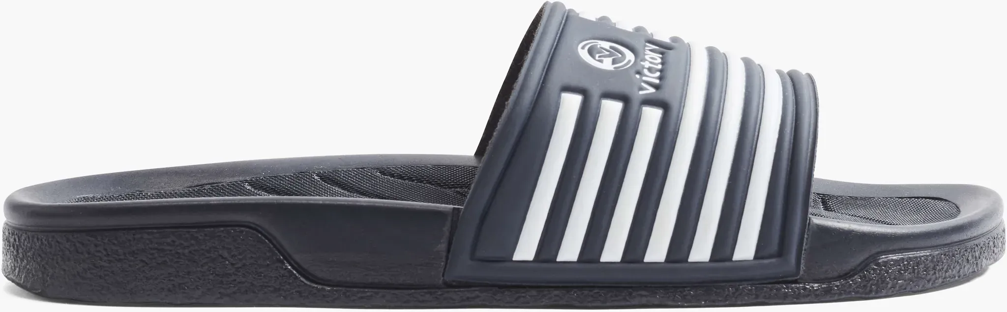 Vty  Slides Dunkelblau, Herren, Größe: 44, Material: PVC/Textil - Vty  Slides Dunkelblau, Herren, Größe: 44, Material: PVC/Textil - man - Dunkelblau