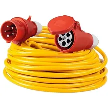 as - Schwabe Starkstrom Verlängerungskabel 25 m K35 AT-N07V3V3-F 5G6-400V/32A/6h/ca. 22kW - Baustelle, Garten - 5-polige, robuste CEE Verlängerung für Außenbereich - IP44 - Made in Germany, 60771