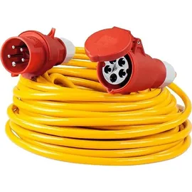 as - Schwabe Starkstrom Verlängerungskabel 25 m K35 AT-N07V3V3-F 5G6-400V/32A/6h/ca. 22kW - Baustelle, Garten - 5-polige, robuste CEE Verlängerung für Außenbereich - IP44 - Made in Germany, 60771