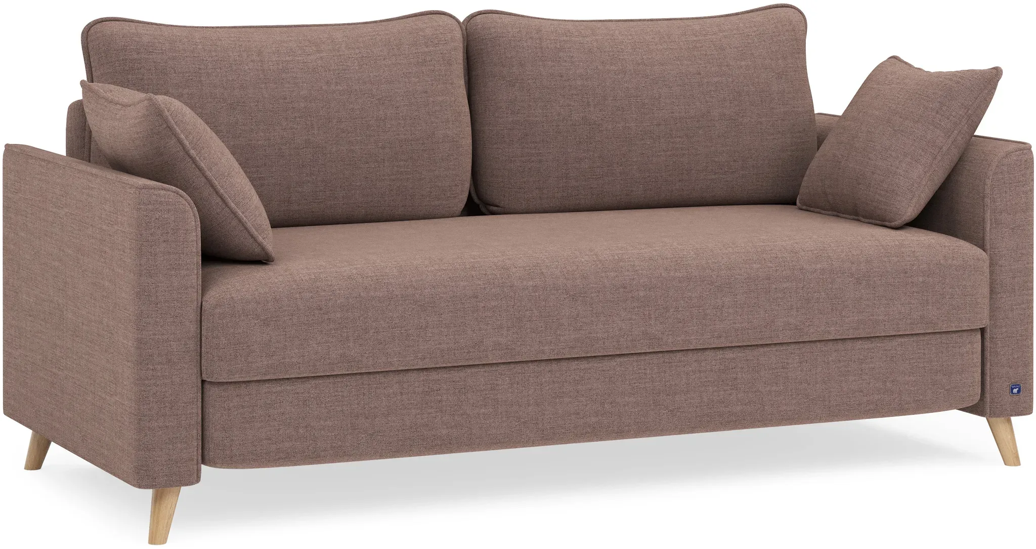 BRUNO Schlafsofa 160cm in Dunkelgrau | stabiles Massivholz & Boxspringkomfort