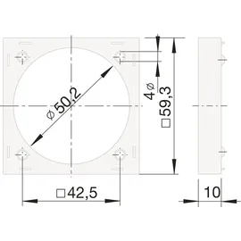 Berker 918252510 Integro Flow/Pure Distanzring schwarz glänzend