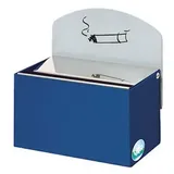 Proregal Robuster Wandascher mit Schild 0,4 Liter, HxBxT 16 x 14 x 9,8 cm Verzinkter Stahl Blau
