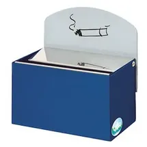 Proregal Robuster Wandascher mit Schild 0,4 Liter, HxBxT 16 x 14 x 9,8 cm Verzinkter Stahl Blau