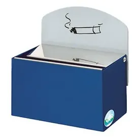 Proregal Robuster Wandascher mit Schild 0,4 Liter, HxBxT 16 x 14 x 9,8 cm Verzinkter Stahl Blau