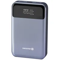 Swissten POWER BANK 20000 mAh 100W POWER DELIVERY PRO NOTEBOOKY (20000 mAh), Powerbank, für Laptop und MacBook USB-C Grau - Grau