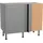 OPTIFIT Eckunterschrank Mats825 100 x 65 x 58,4 cm Basaltgrau