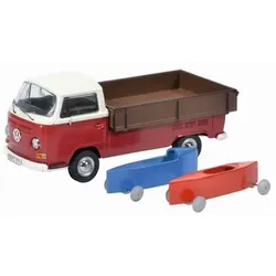 SCHUCO 450333800 1:43 VW T2a + Seifenkisten