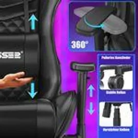 Kesser Gaming Stuhl Ergonomisch Schwarz