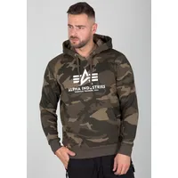 Alpha Industries Basic Hoody Kapuzen Pullover oliv Camo Größe M