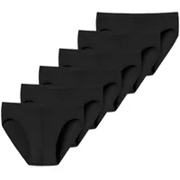 SCHIESSER Minislip schwarz S 6er Pack