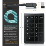 Aplic Bluetooth Numpad - Wireless Ziffernblock mit Multifunktionstasten – Keypad Aluminium - 35 Tasten – Bluetooth 3.0 – Kabellos - Schwarz
