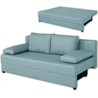 Schlafsofa - mint - Webstoff - Staukasten Sofa Couch Gästecouch Gästesofa