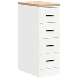 vidaXL Garagen-Aufbewahrungsschrank Weiß 30x51x85 cm Massivholz Kiefer