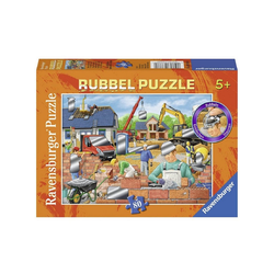 Ravensburger Puzzle Ravensburger - Rubbel Puzzle: Spaß auf der Baustel, 80 Puzzleteile