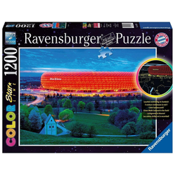 Ravensburger Puzzle Allianz Arena. Color Starline Puzzle 1200 Teile, Puzzleteile