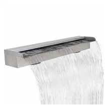 vidaXL Wasserfall Edelstahl 90 cm