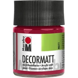 Marabu 140105032 Marabu Decormatt Acryl Karminrot 032, 50 ml