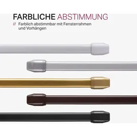 BestLivings Vitragestangen Perlweiß 40–60 cm ausziehbar, (2er-Pack), Scheibenstange mit Selbstklebehaken und Schraubhaken, für Küchen- - Bistrogardinen - weiß,