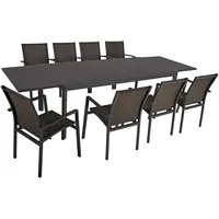 Garden Pleasure Nerea, grau Kunststoff, Metall, 9-teilig