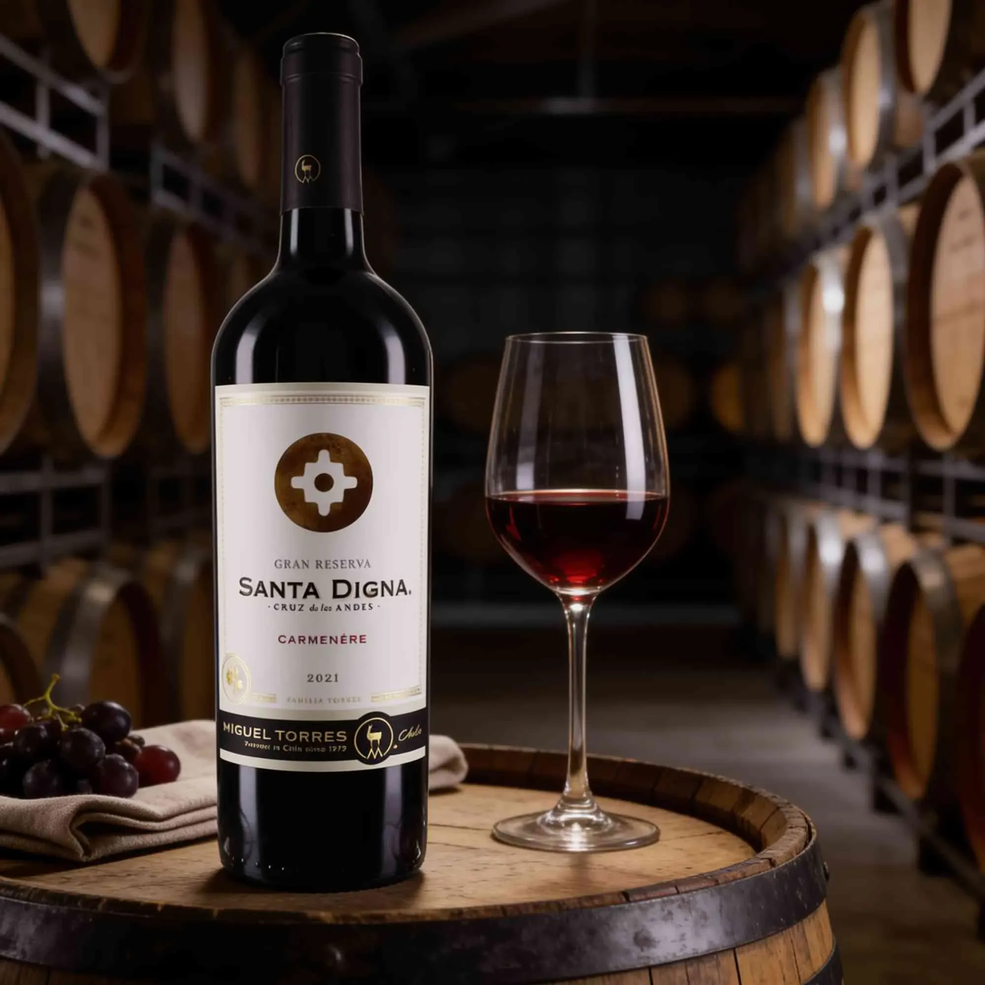 Torres 2021 Torres Santa Digna Carmenere Reserva 2021 Cabernet Sauvignon,Carmenere Chile