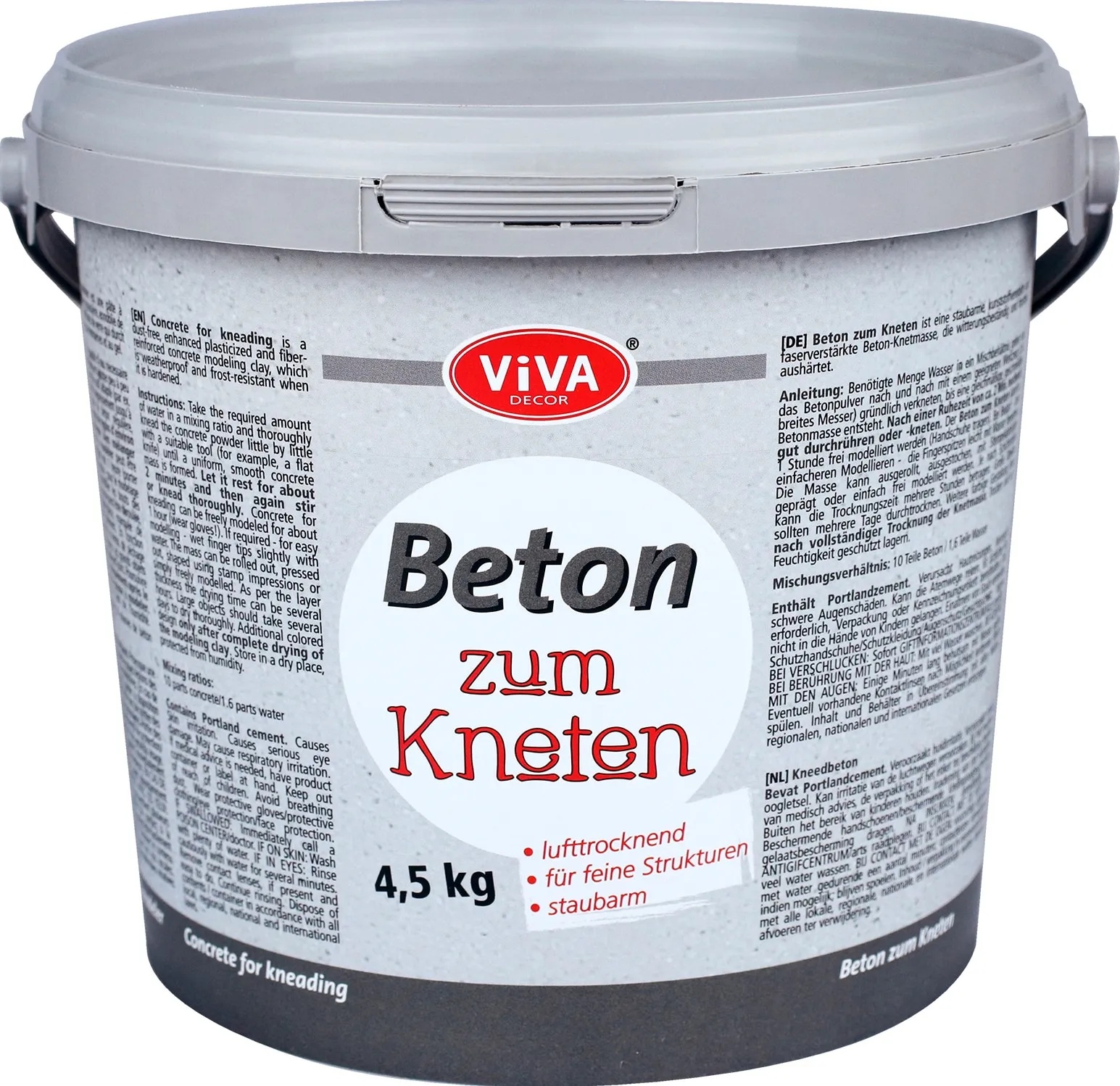 Viva Decor Beton zum Kneten, 4,5 kg Eimer