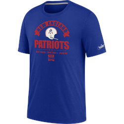Nike Historic (NFL Patriots) Tri-Blend-T-Shirt für Herren - Blau, S