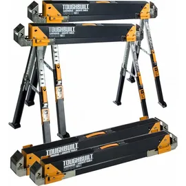 ToughBuilt Konstruktionsböcke Holz/Stahl orange 1 x Paar 1180 kg