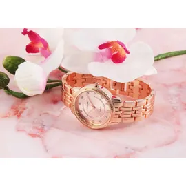 Excellanc Geschenkset Damen Uhr Gliederarmband Armreif Armband roségoldfarbig 1800218