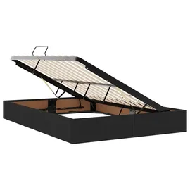vidaXL LED-Speicherbett 140 x 200 cm Schwarz