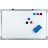 IDENA Whiteboard mit Alurahmen, zur Wandmontage geeignet, ideal für Büro und zu Hause