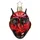 Inge-Glas® Christbaumschmuck, Christbaumschmuck Glas Krampus 7,5cm rot 1 Stück rot|schwarz