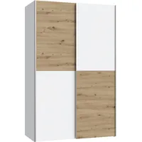Forte Schwebetürenschrank Ohio in weiß ca. 120x190,5x61,2cm