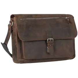 LEONHARD HEYDEN Salisbury Messenger Leder 40 cm Laptopfach braun