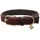 Kentucky Nylon Plaited Hundehalsband - Bordeaux - 32-38 cm