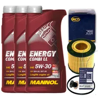 Inspektionspaket 3l Motoröl 5W-30 + Filterset